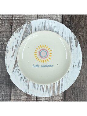 Karma Reese Hello Sunshine Trinket Tray 3 Round Boho Gift Colorful Happiness New